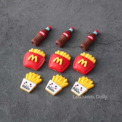 Doll House Mini French Fries Model Miniature Food Play DIY Small Kitchen Supermarket Toy Accessories