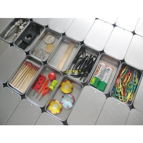 New 1000pcs/lot 80*50*15mm and 70*42*15mm plain silver color slide top tin box,rectangle candy usb box case