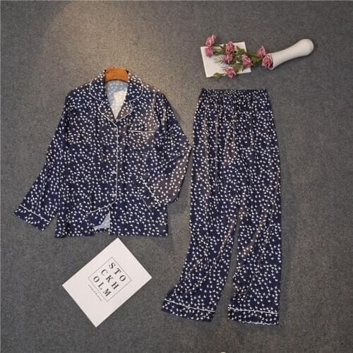 Autumn Summer Pajamas Feminine Cardigan Top Trousers Fashion Pyjamas Set Sexy Satin Silk Home Service Pijamas