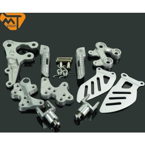 Motorcycle Front Foot Pegs Pedals Foot Pegs Footrests For SUZUKI GSXR 1000 2005-2011