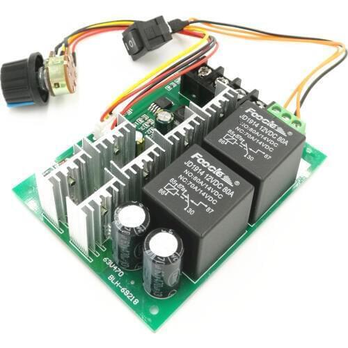 DC9-50V 40A DC Motor Speed Control Reversible PWM Controller 12V 24V 48V 2000W Forward Reverse Switch(6.8)