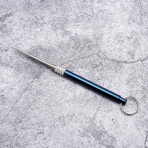 Titanium Outdoor edc Portable Multifunctional Toothpick Bottle Fruit Fork Camping Tool Toothpick Tube Stronger Than Dental Floss