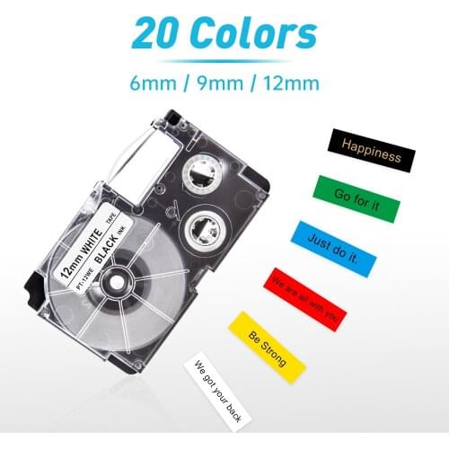 UniPlus XR-9X for Casio King Jim Label Tapes XR9X Black on Clear 9mm*8m for KL60 KL100 KL120 KL750 KL780 KL820 EZ Label Printer