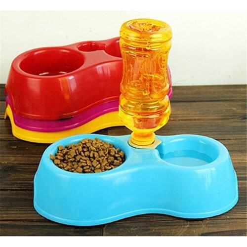 1pcs Plastic Puppy Pet drinkers Automatic Water Feeder Dispenser Food Dish Bowl Pet Dog Cat Drinking Water For Pet Dog Cat