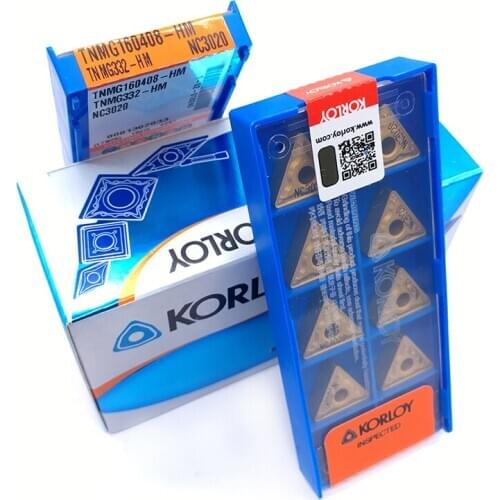 100PCS Blades TNMG160408 HM NC3020 Carbide Inserts High Quality CNC Lathe Tools External Turning Tool TNMG 160408 With Box