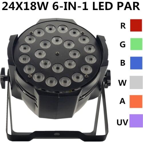 24X18W RGBWA+UV LED PAR Light dmx512 control DJ light professional stage equipment led wash light
