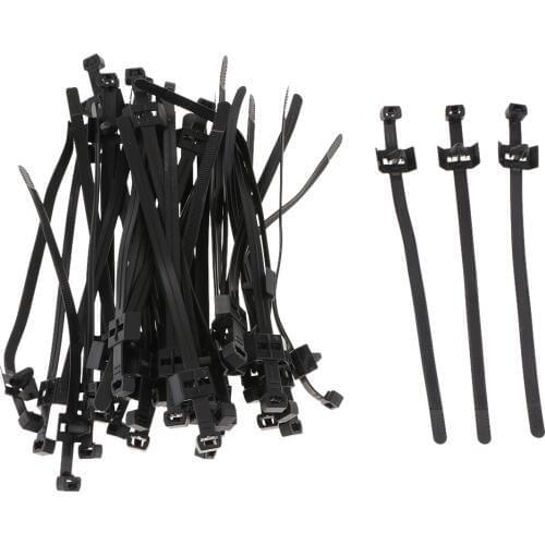 37 Pieces 200mm Releasable Zip Cable Tie Wrap Ratchet Wiring Fastener