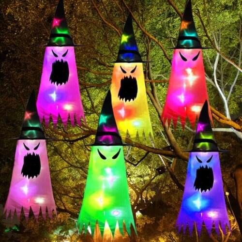 5 Pieces Halloween Inflatable Colorful dimming LED Light Grimaced Ghost with Build-in Flashing LED Light Outdoor Blow Up Toys