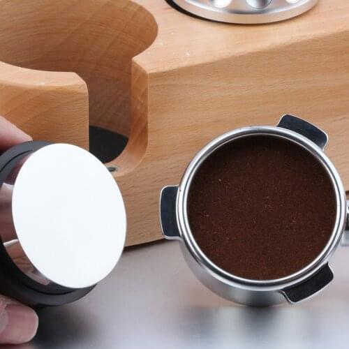 58mm 304 Stainless Steel Coffee Tamper Filter Coffee Distribution Tool Coffee Powder Hammer Leveler Fits For Portafilter