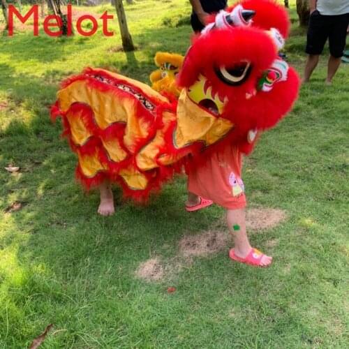 9-Inch Wool Little Lion Childrens Lion Head Drum Play Dance Lion Xingshi South Lion Foshan Lion Drum Gong Drum China Collection