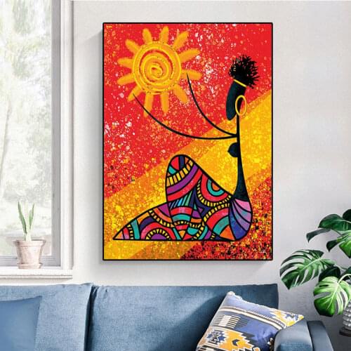 Abstract Black Woman Graffiti Poster And Prints Creative Watercolor Canvas Painting Print Wall Art Picture Home Decoration Mural