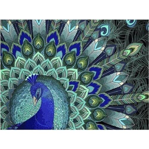 NEW Paint With Diamonds Animals 5D Diamond Embroidery Peacock Birthday Party Decorations Kids DIY Full Square/Round Drill X589
