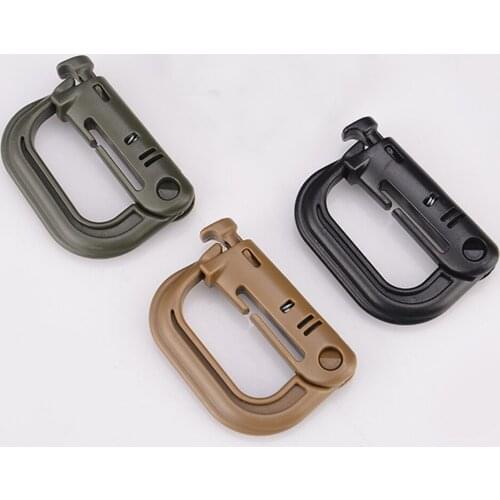 Mountaineering Bag External Hanging Buckle Plastic Steel Outdoor D-Shaped Backpack Carabiner Keychain Locking Ring