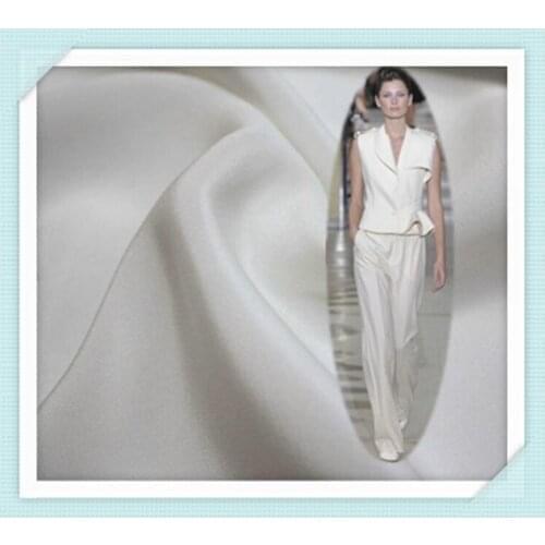 100% Mulberry Pure Silks and Satins White Grey for Dress B165