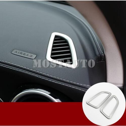 For Benz C Class W205 S205 Inner Dashboard Side Air Vent Trim Cover 2014-2018 2pcs Car Accessories Interior Car Decor Car Trim