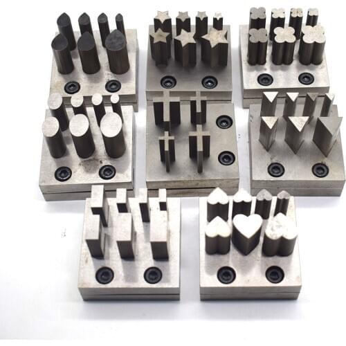 1SET Jewelry Sheet Metal Disc Cutter Set Metal Mold Cutting Punching Cross/Water drop/Star/Oval/Triangle/Rectangle/Heart Shape