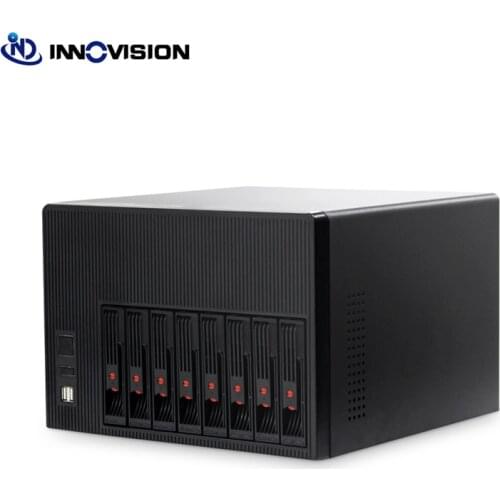 New home storage 8 HDD bays hot-swap case NAS IPFS chassis support mini-itx motherboard cloud computing server