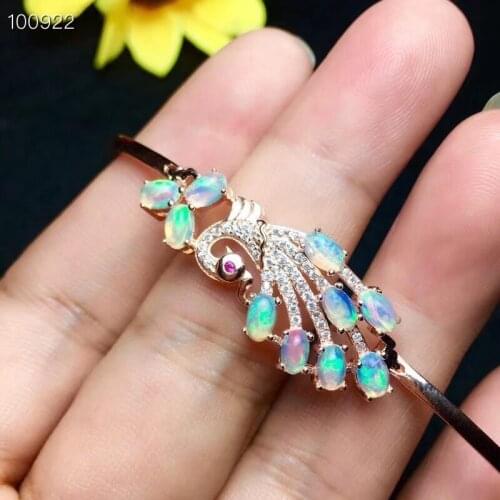 New Arrival Natural and Real Opal Bangle 925 sterling silver Fashion Opal Bangle