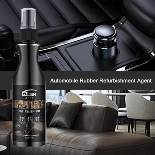 120ml Car Rubber Plastic Parts Instrument Panel Retreading Agent Auto Interior Crystal Plating Refurbishment Cleaning Wax