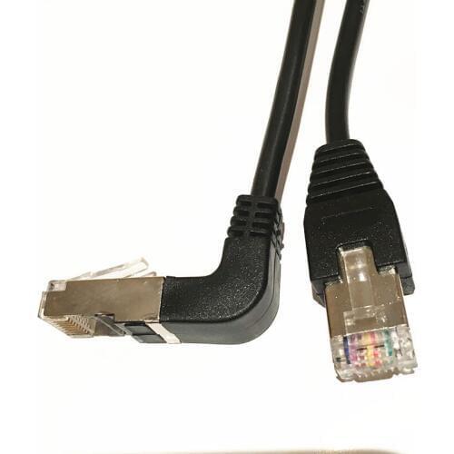Cat5 RJ45 Down Angle Network Cable, 5m RJ45 Male to Down ward Male 90 Degree Cat 5 Ethernet Cable Cord