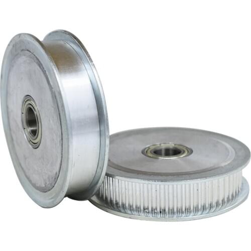 HTD3M 60T Timing Idler Pulley 11/16mm Belt Width Bearing Idler Gear Pulley With/Without Teeth5/6/7/8/10/12/15mm Bore Idle Pulley