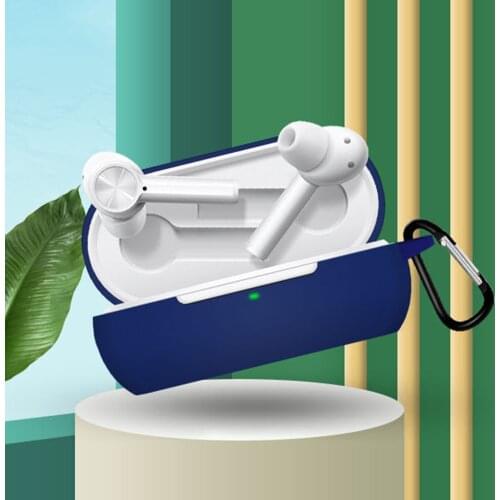 Silicone Case Protective Cover With Keychain For OnePlus Buds Z Bluetooth Headset Silica Gel Anti-fall Dustproof Protective Case