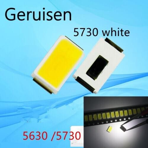 SMD LED 5730 5630 Chip 50-55LM 0.5W Cool White 10000K LED 0.5 W Light Emitting Diode Lamp High Brightness SMT Beads 100PCS