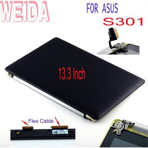 WEIDA LCD Replacment 13.3" FOR ASUS S301 S301C S301CA LCD Display Touch Screen Assembly 1366X768