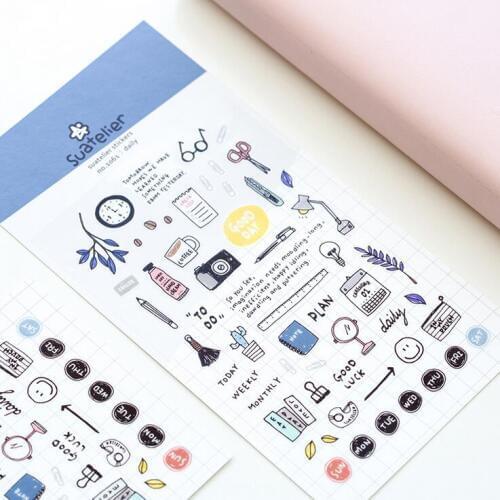 Creative Soina Everyday Diary Sticker Scrapbook Decoration PVC Stationery DIY Stickers School Office Supply