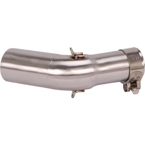 Slip On Motorcycle Exhaust Middle Connect Pipe Mid Link Tube Stainless Steel Exaust System For SUZUKI DR300 HJ300