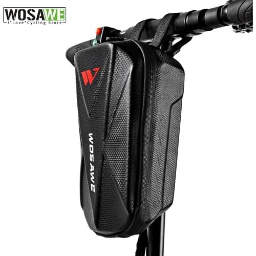 WOSAWE Electric Scooter Front Hangs Bag Folding Bike Bag Waterproof EVA Hard Shell Front Pack Electric Scooter Bicycle Head Pack