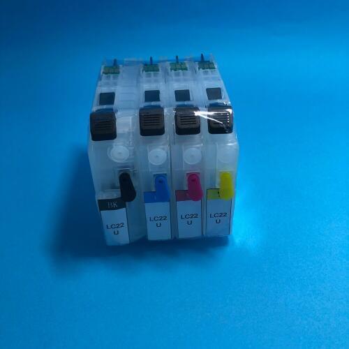 YOTAT Empty Refillable ink cartridge LC22U for Brother MFC-J985DW DCP-J785DW printer (Europe)
