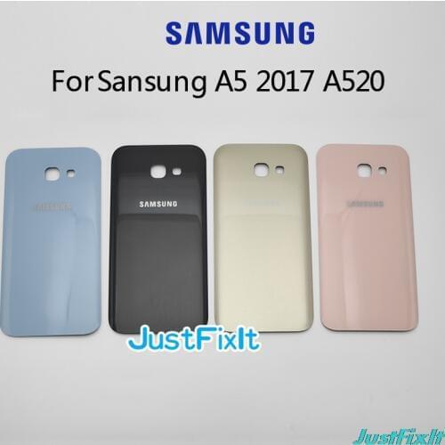 For SAMSUNG Galaxy A5 2017 A520 A520F Back Battery Cover Door Rear Glass Housing Case Replace Battery Cover