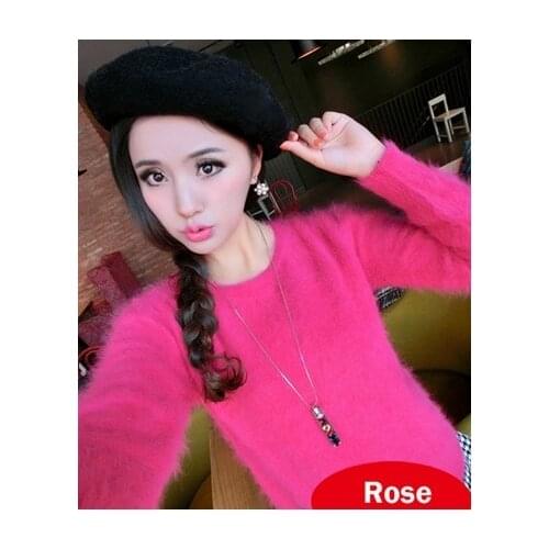 Free shipping genuine mink cashmere sweater women long mink fur cashmere Pullovers pure cashmere sweater M11