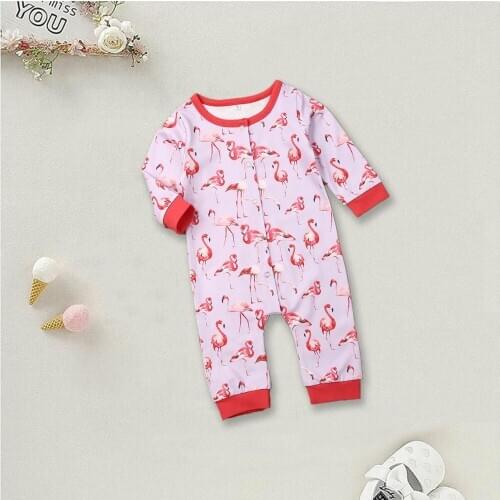Newborn Baby Girls Winter Clothes Long Sleeve Ruffle Romper Bodysuit Outfits