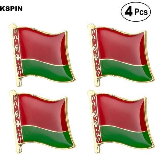 Belarus Flag Pin Lapel Pin Badge Brooch Icons 4pcs