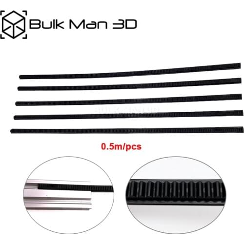 0.5m/pcs Internal Insert Module 1.0 Gear Rack Precision CNC Rack (Straight Teeth) Toothed Rack for V-Slot