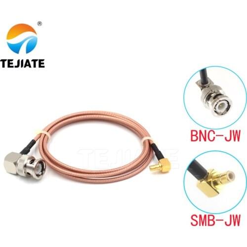1PCS TEJIATE Adapter Cable BNC To SMB Type BNCJW Convert SMBJW 8-90CM 1M 1.5M 2M Length Connector RG316 Wire