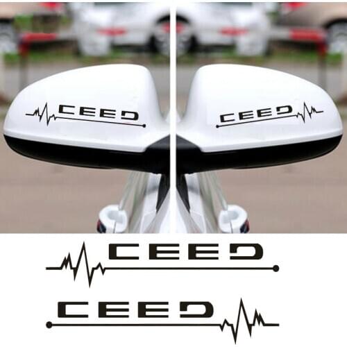 2pcs Car Rearview Mirror Car Sticker Car Accessories Decoration KK Vinyl for Kia Ceed