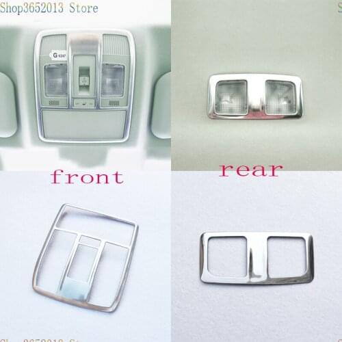 2pcs For Mazda 3 Axela 2014-2016 ABS Matte Interior Front & Rear Reading Light Lamp Frame Cover Trim Car Accessories