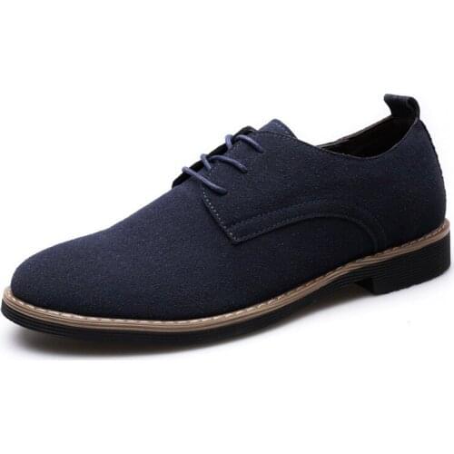 2021 Spring Suede Leather Men Shoes Oxford Casual Shoes Classic Sneakers Comfortable Footwear Dress Shoes Large Size Flats 39-48