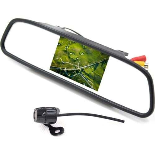4.3 inch Car Rearview Mirror Monitor Rear View Camera CCD Video Auto Parking Assistance Reversing Camera Waterproof Car-styling