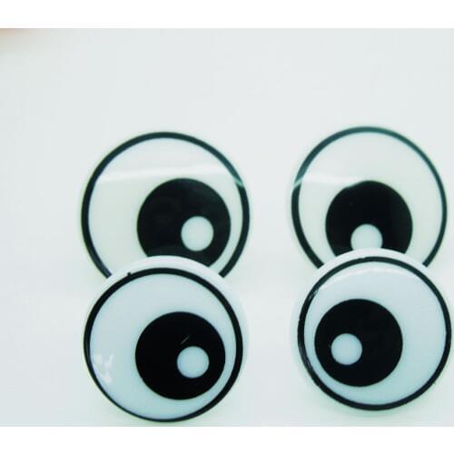 40Pcs New Design Cartoon Round Black/White Plastic Safety Toy Eye Handmade Accessories For DIY Plush Dolls Animal Puppet Making