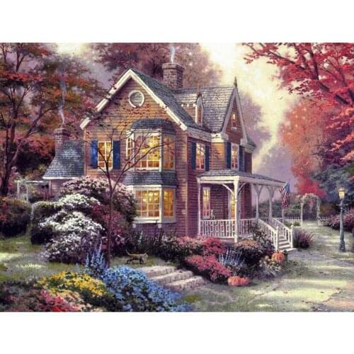 5D DIY Full Diamond Painting Scenery Pictures Of Rhinestones Diamond Embroidery Cross Stitch Full Drill Round Landscape