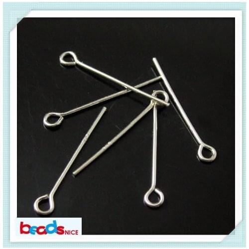 Beadsnice ID3806 diy jewelry eyepins for most unique necklace design 925 sterling silver headpins