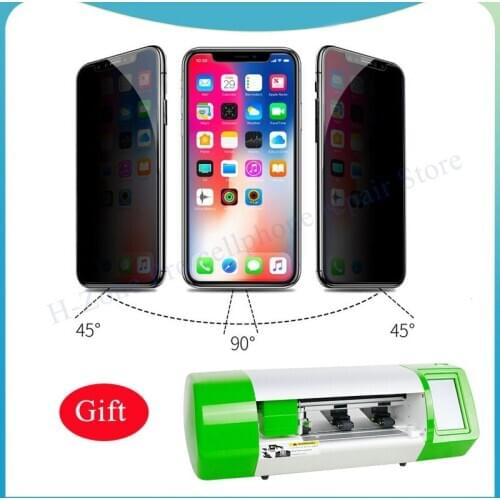 50 pieces of anti-peeping hydrogel film front glass back cover protective film smart phone with gift film cutting machine