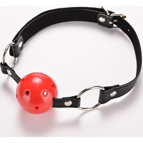 PU Leather Band Ball Mouth Gag Oral Fixation mouth stuffed Adult Games For Couples Flirting Sex Products Toys