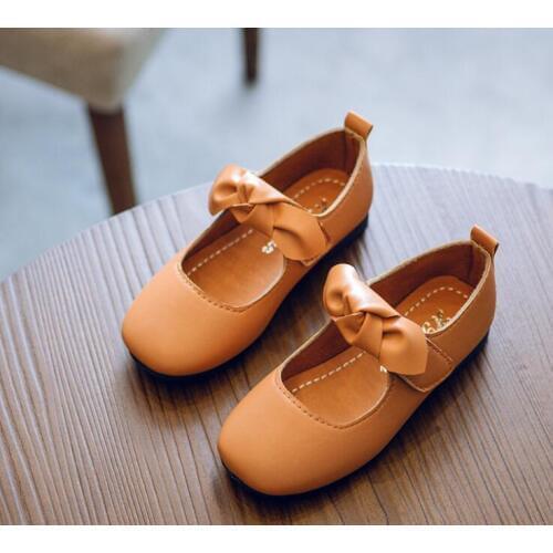 2020 Girls Princess Leather Shoes For Black Spring Kids Dress Shoes School Flat Shoes Breathable Children Student Party Dancing