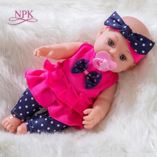 30cm Full Silicone Body Reborn Baby Doll Toy For Girl Vinyl Removable Newborn Princess Realistic Vinyl Baby Dolls Accompany Toy