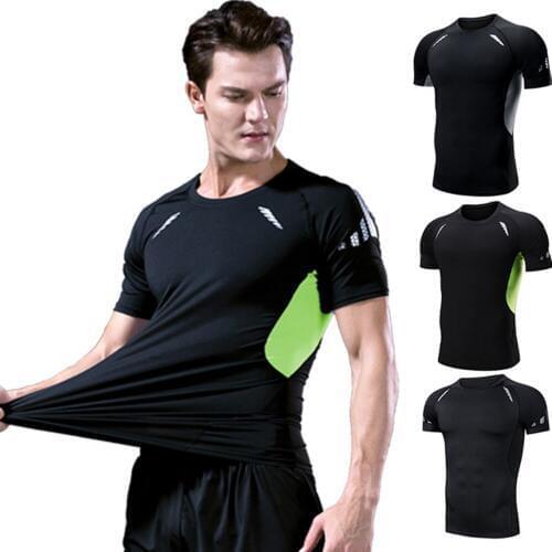 Men Sports T Shirt Compression Underwear Quick Drying Outdoor Running Jogging Clothes Gym Fitness Training Workout Tight Costume